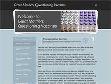 Tablet Screenshot of greatmothersquestioningvaccines.com